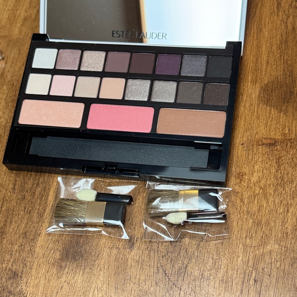 Estee Lauder Black and Gray Cosmetic Bag with makeup included - Picture 3 of 15